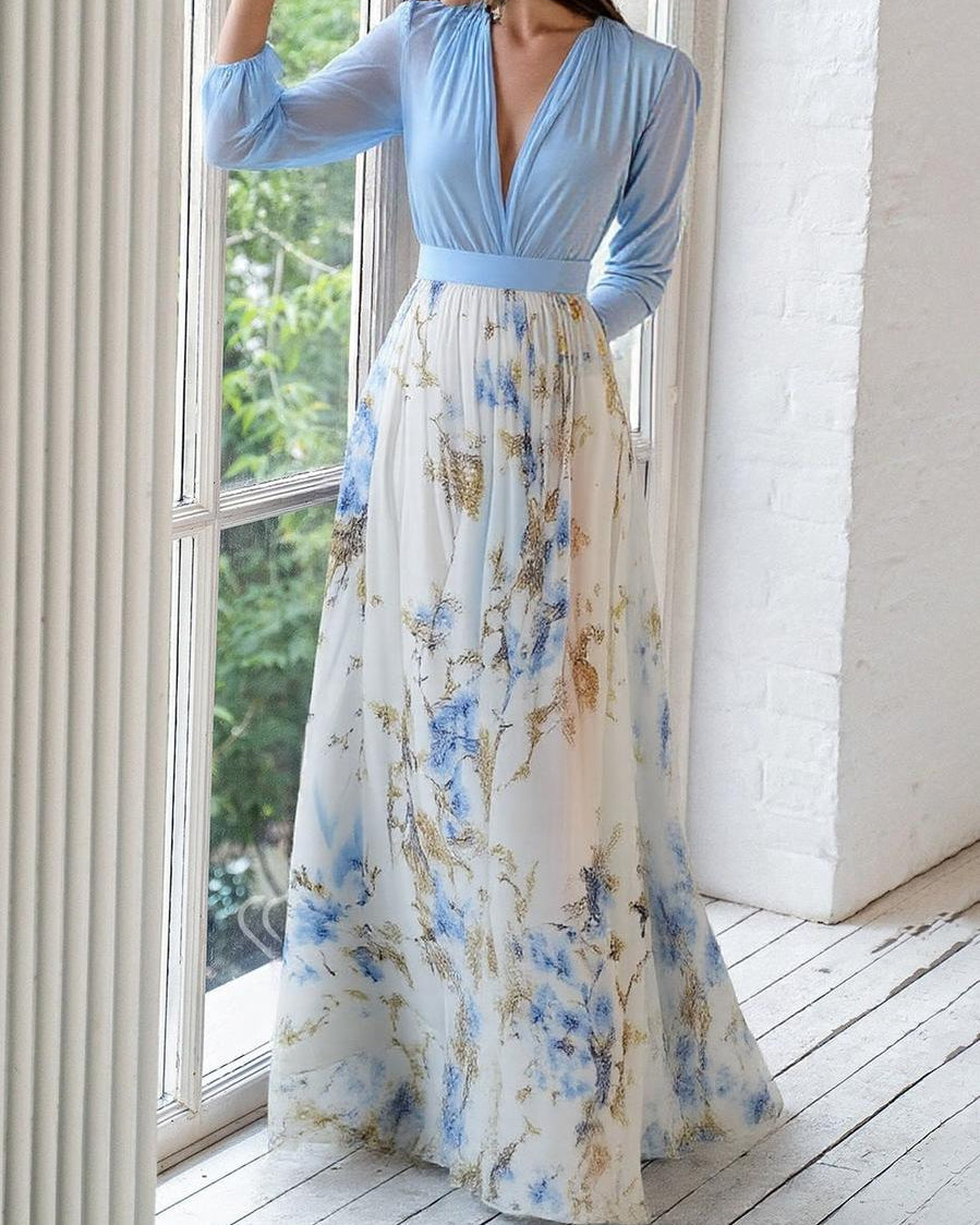 Suzanne | Elegant Floral Maxi Dress