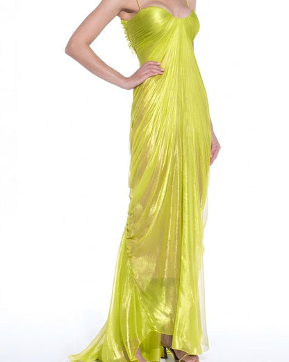 Vicky | Long Dress with Pleats