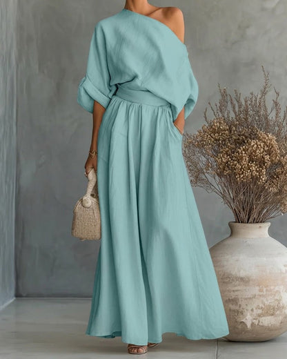 Valentina — Conjunto Dos Piezas Top Sin Tirantes + Pantalón