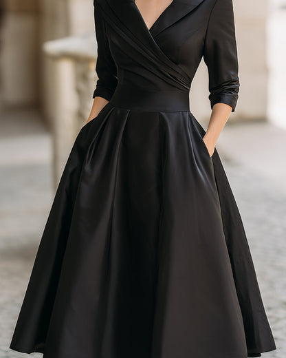 Evelyn | Satin Midi Dress