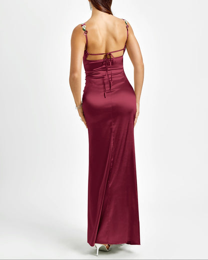 Ximena - Vestido Satinado & Espalda Descubierta