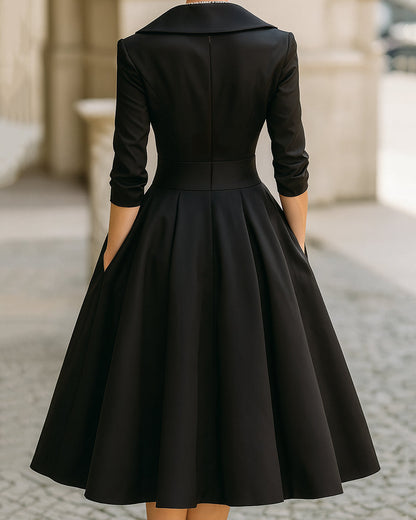 Evelyn | Satin Midi Dress