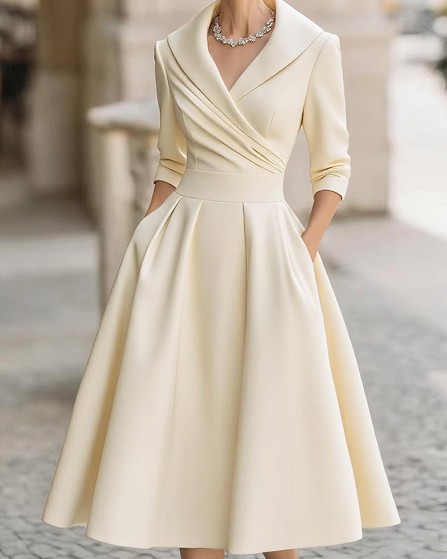 Evelyn | Satin Midi Dress
