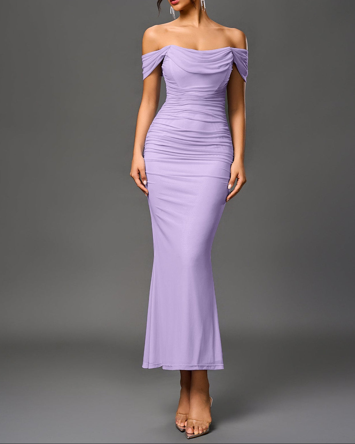 Sienna — Vestido Bodycon Maxi Hombros Descubiertos