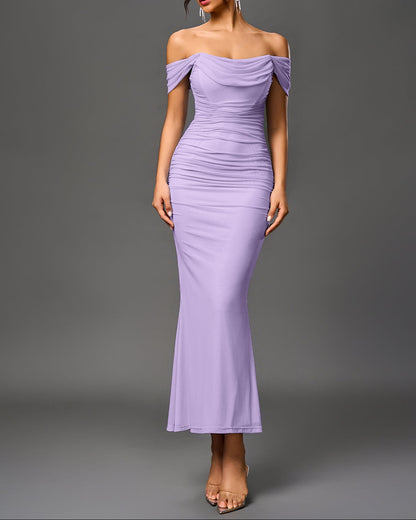 Sienna — Vestido Bodycon Maxi Hombros Descubiertos