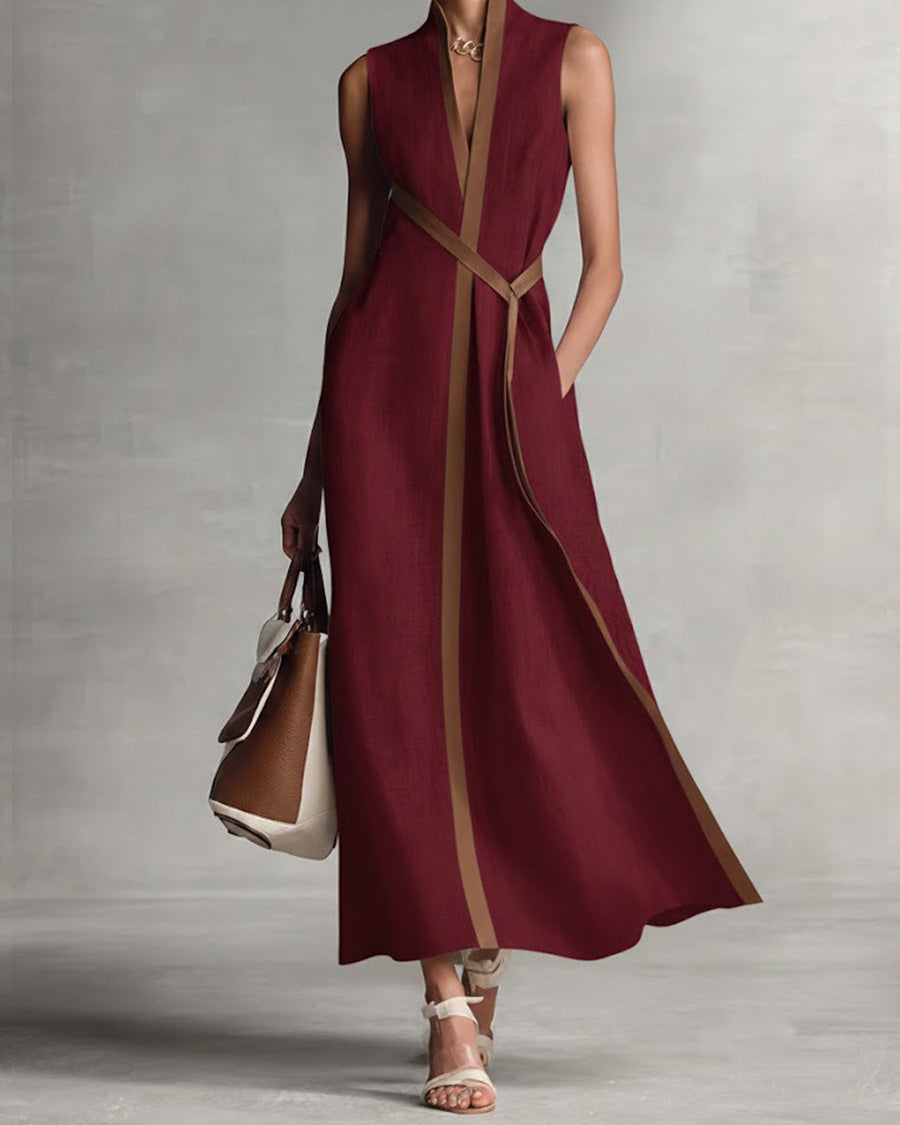 Camille | Vestido Maxi Suelto de Algodón y Lino