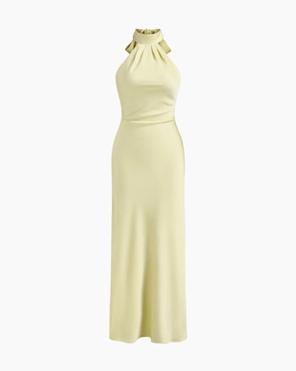 Lorena — Vestido Maxi Halter con Espalda Abierta
