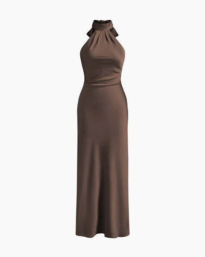 Lorena — Vestido Maxi Halter con Espalda Abierta