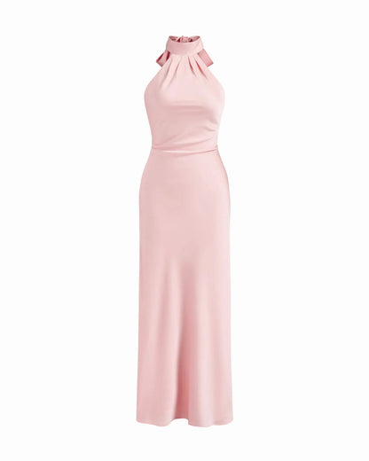 Lorena — Vestido Maxi Halter con Espalda Abierta