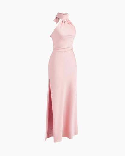Lorena — Vestido Maxi Halter con Espalda Abierta
