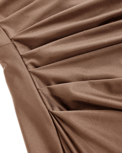Seraphine - Satin Square Neck Mermaid Maxi Dress
