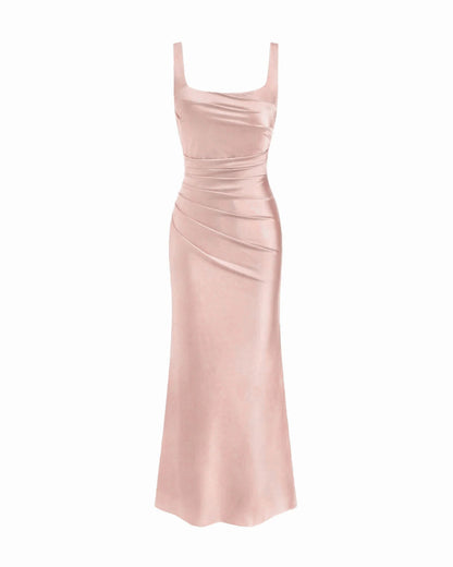 Seraphine - Satin Square Neck Mermaid Maxi Dress