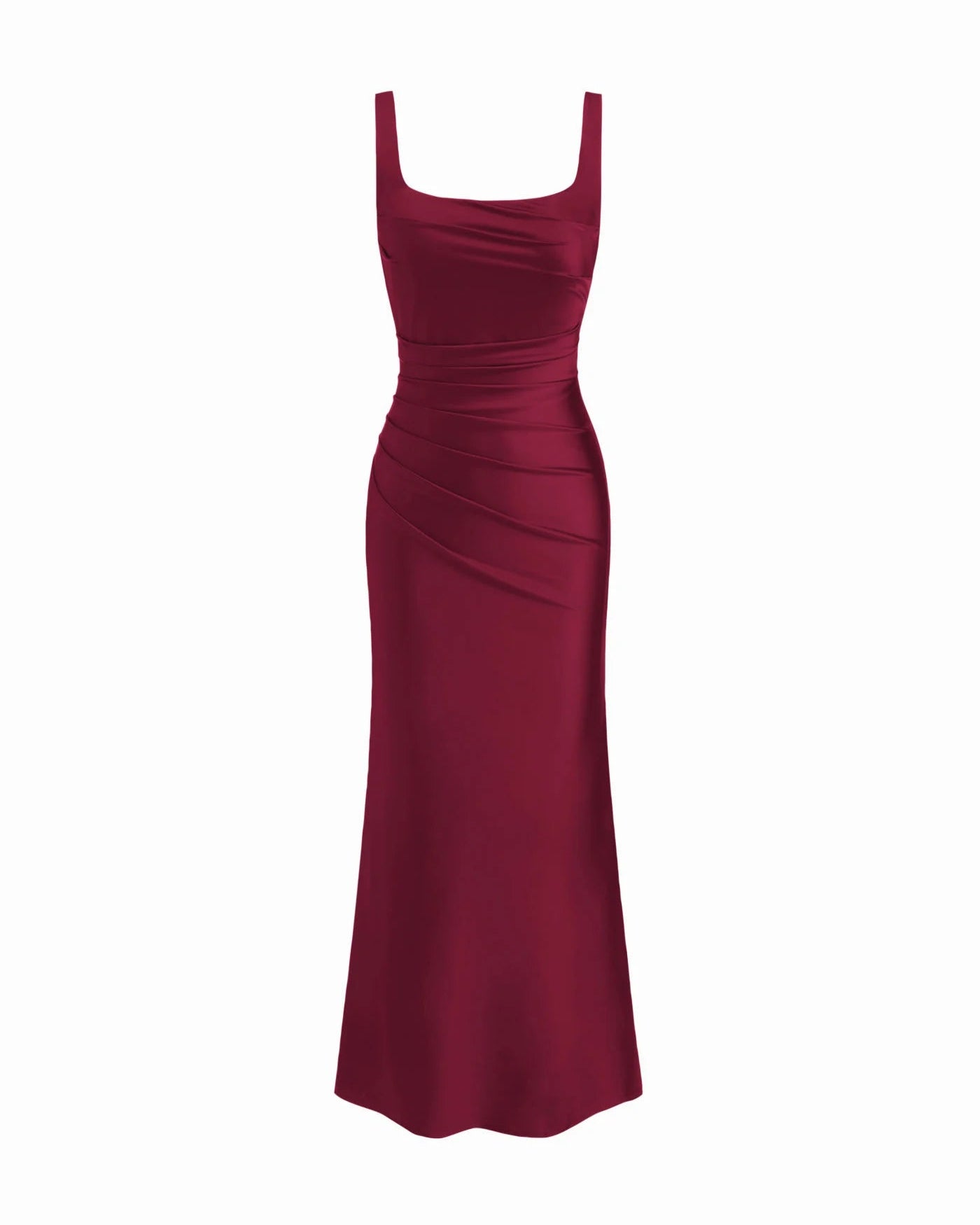 Seraphine - Satin Square Neck Mermaid Maxi Dress