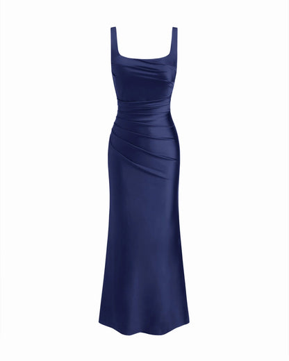 Seraphine - Satin Square Neck Mermaid Maxi Dress