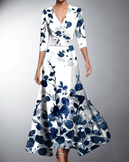 Mara | Elegante vestido de noche con estampado floral