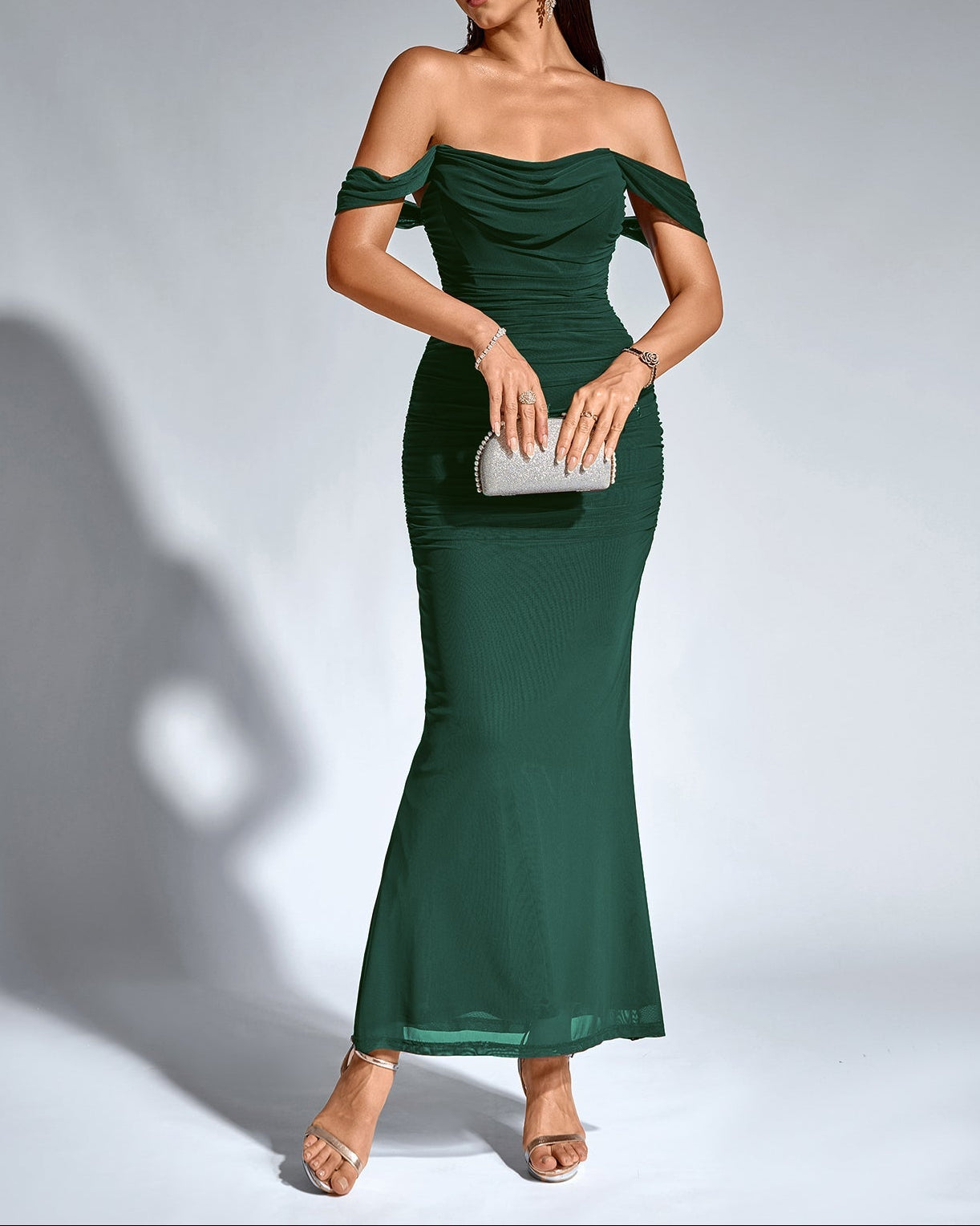 Sienna — Vestido Bodycon Maxi Hombros Descubiertos