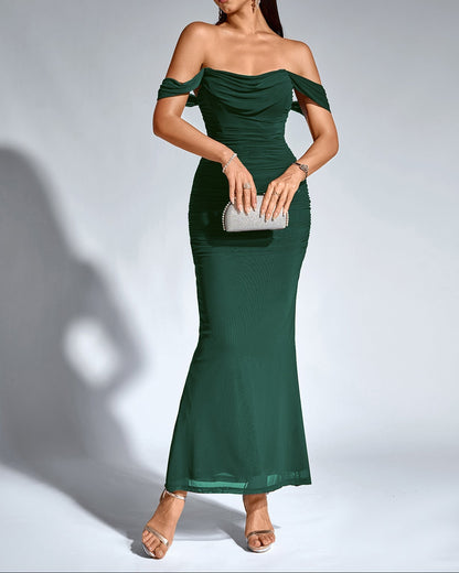 Sienna — Vestido Bodycon Maxi Hombros Descubiertos