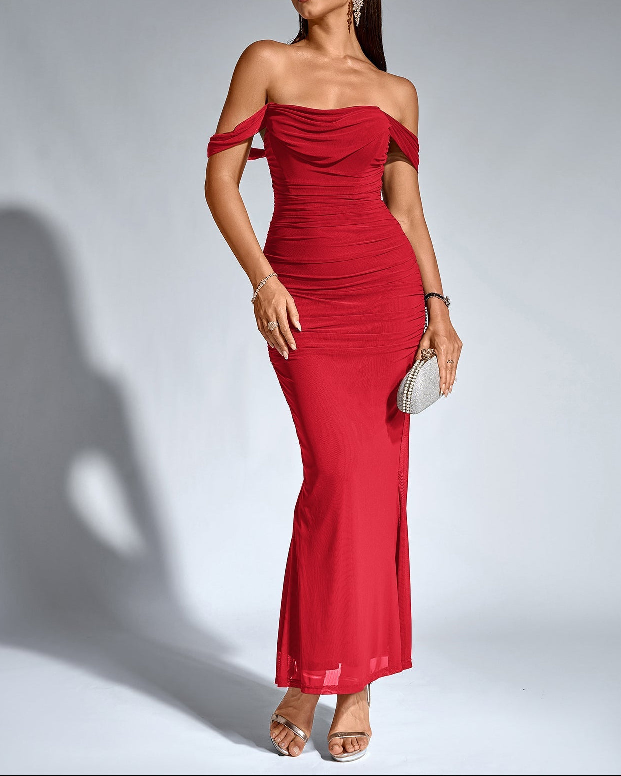 Sienna — Vestido Bodycon Maxi Hombros Descubiertos