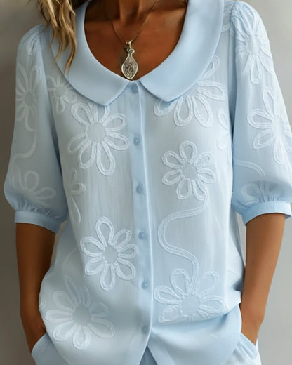 Martha | Soft-Touch Floral Blouse