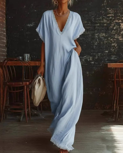 Julieta - Vestido Maxi Holgado Lino & Algodón