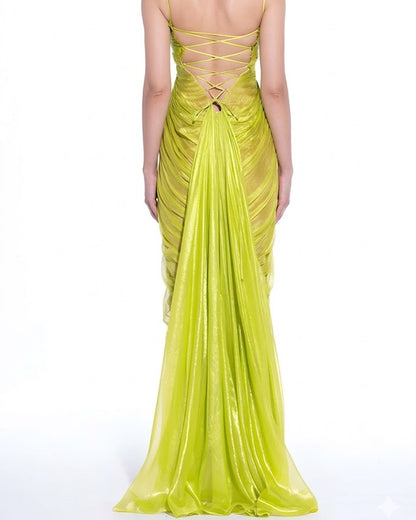 Vicky | Long Dress with Pleats