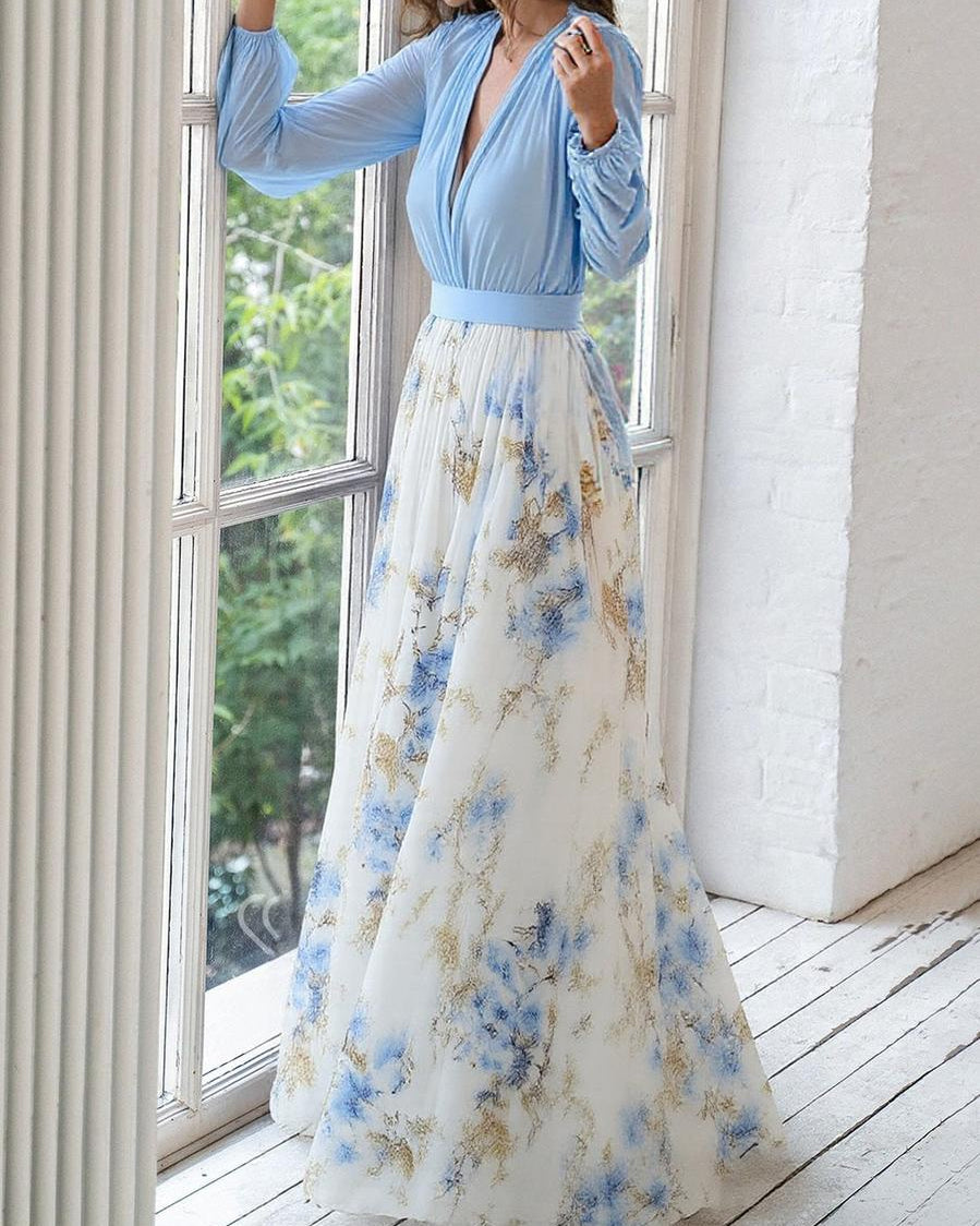 Suzanne | Elegant Floral Maxi Dress