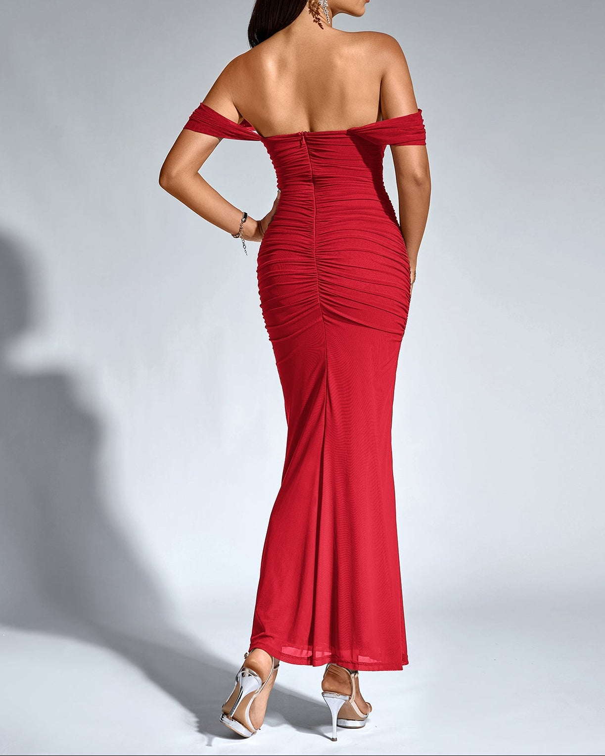 Sienna — Vestido Bodycon Maxi Hombros Descubiertos