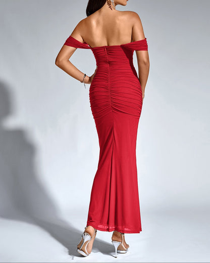 Sienna — Vestido Bodycon Maxi Hombros Descubiertos