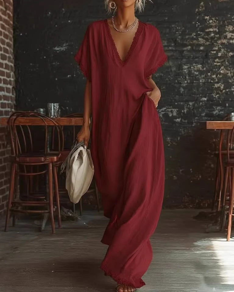 Julieta - Vestido Maxi Holgado Lino & Algodón