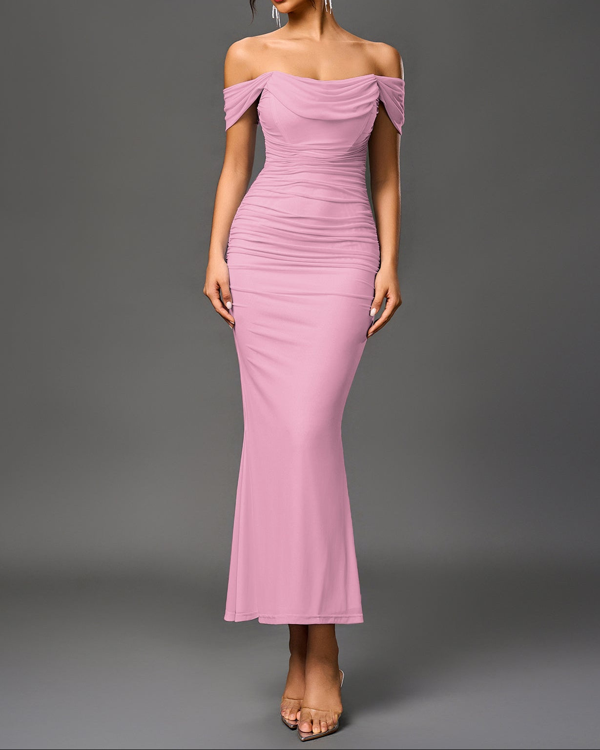 Sienna — Vestido Bodycon Maxi Hombros Descubiertos