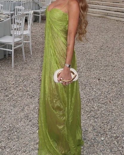 Vicky | Long Dress with Pleats
