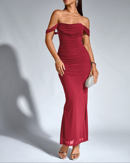 Sienna — Vestido Bodycon Maxi Hombros Descubiertos