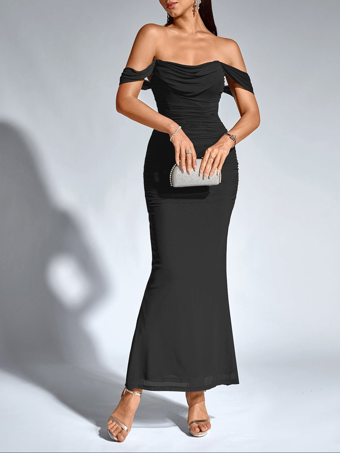 Sienna — Vestido Bodycon Maxi Hombros Descubiertos
