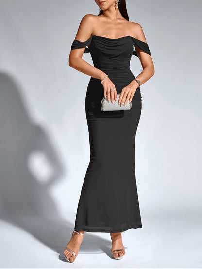 Sienna — Vestido Bodycon Maxi Hombros Descubiertos