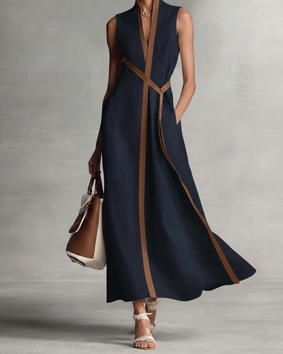 Camille | Vestido Maxi Suelto de Algodón y Lino