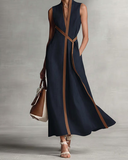 Camille | Vestido Maxi Suelto de Algodón y Lino