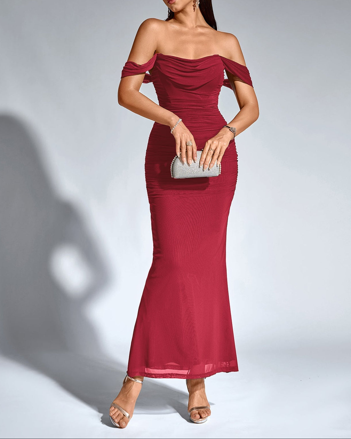 Sienna — Vestido Bodycon Maxi Hombros Descubiertos