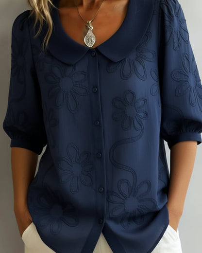 Martha | Soft-Touch Floral Blouse