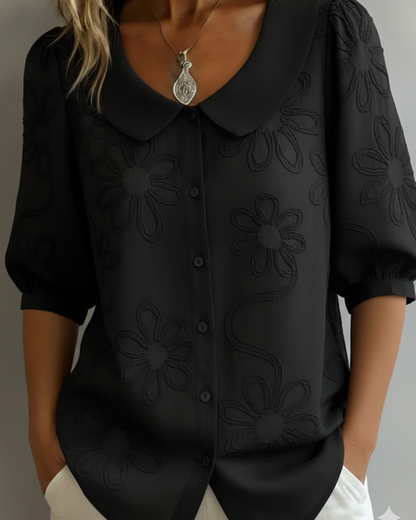 Martha | Soft-Touch Floral Blouse