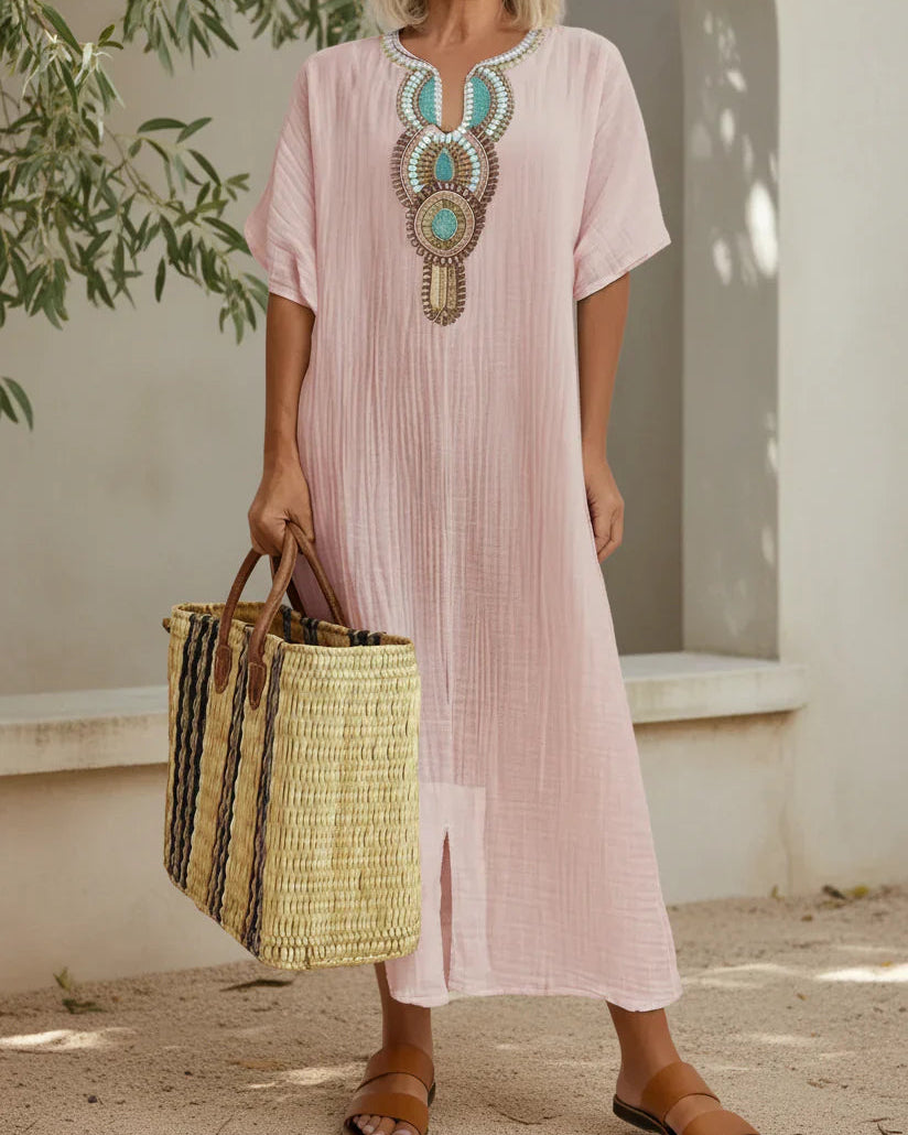 Romina - Vestido Retro Cuello en U