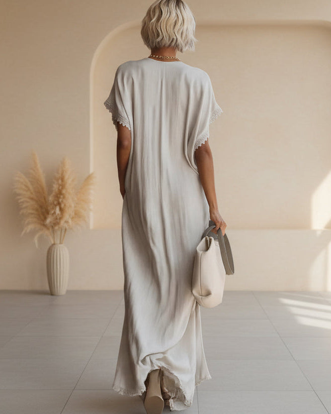 Julieta - Vestido Maxi Holgado Lino & Algodón