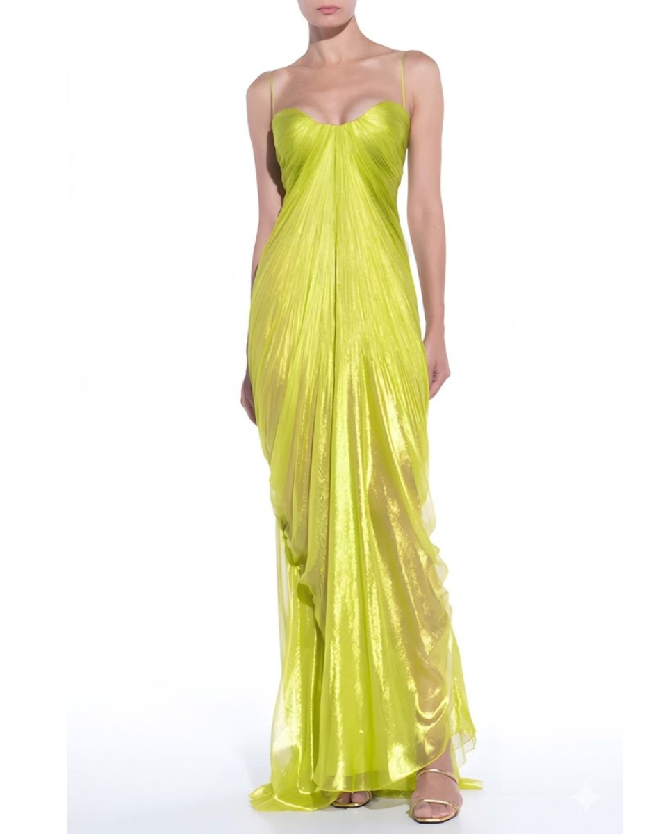Vicky | Long Dress with Pleats