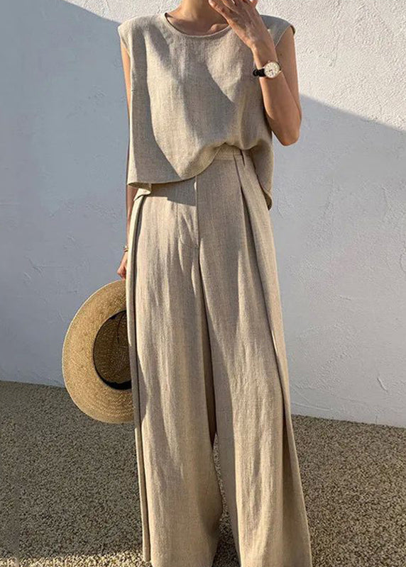 Paloma - Conjunto Lino Sin Mangas