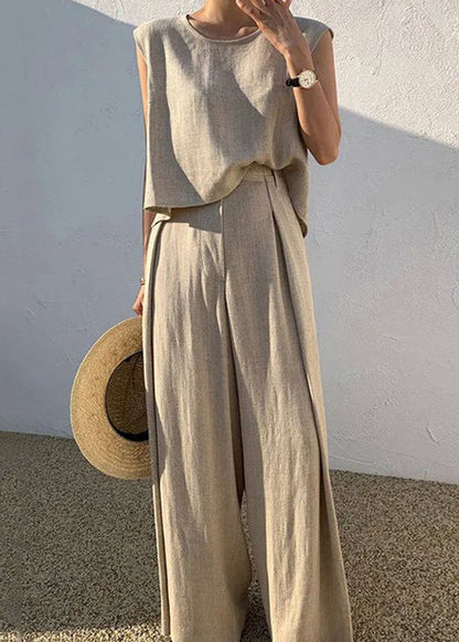 Paloma - Conjunto Lino Sin Mangas