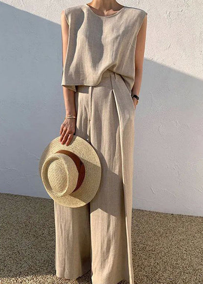 Paloma - Conjunto Lino Sin Mangas