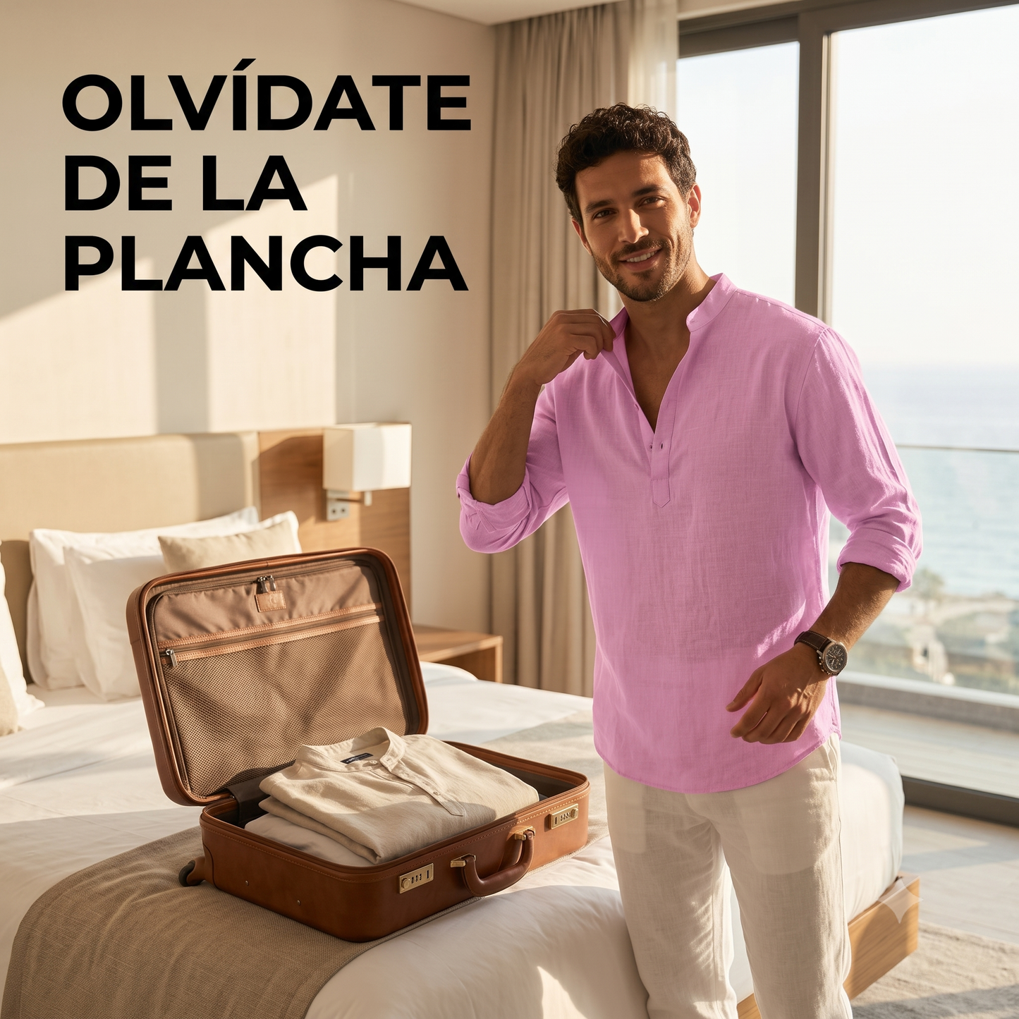 Riviera - Playera de Lino Antiarrugas
