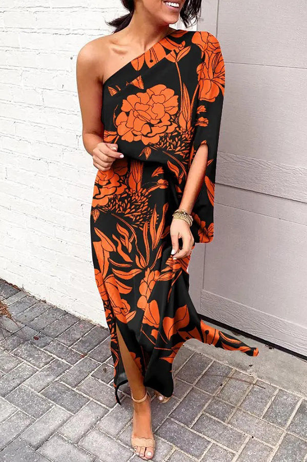 Milos I Vestido Largo Estampado de Caída Fluida: Fresco de Día & Elegante de Noche.