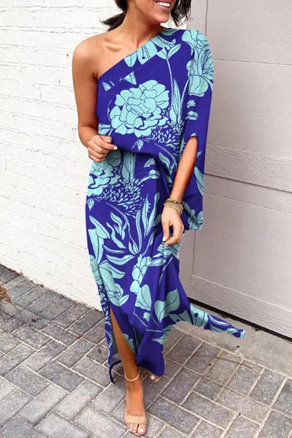 Milos I Vestido Largo Estampado de Caída Fluida: Fresco de Día & Elegante de Noche.