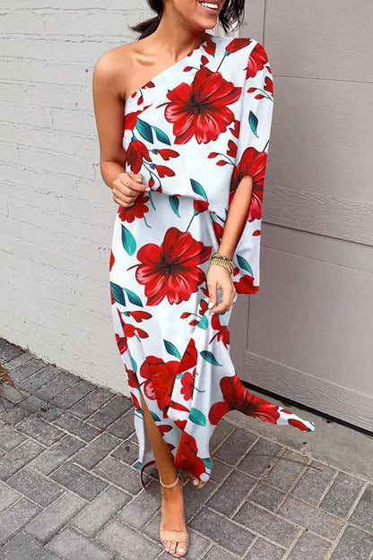Milos I Vestido Largo Estampado de Caída Fluida: Fresco de Día & Elegante de Noche.