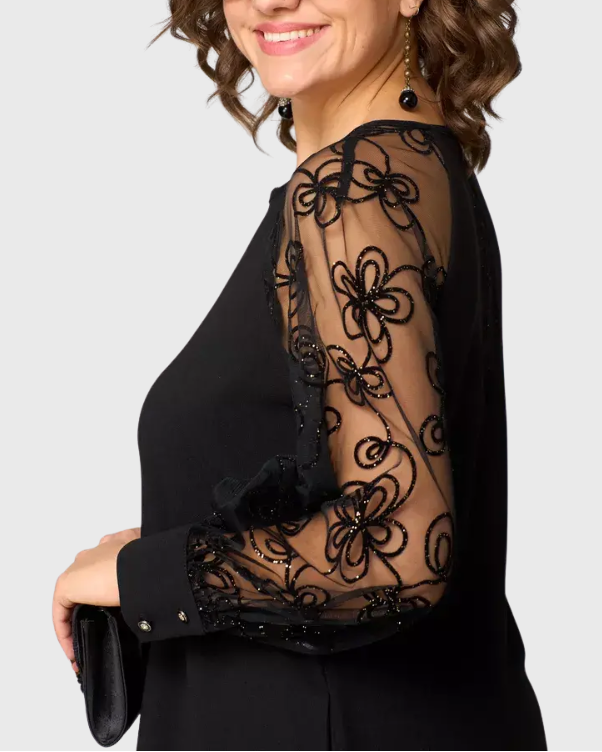 Sofia | Sophisticated Black Lace Dress
